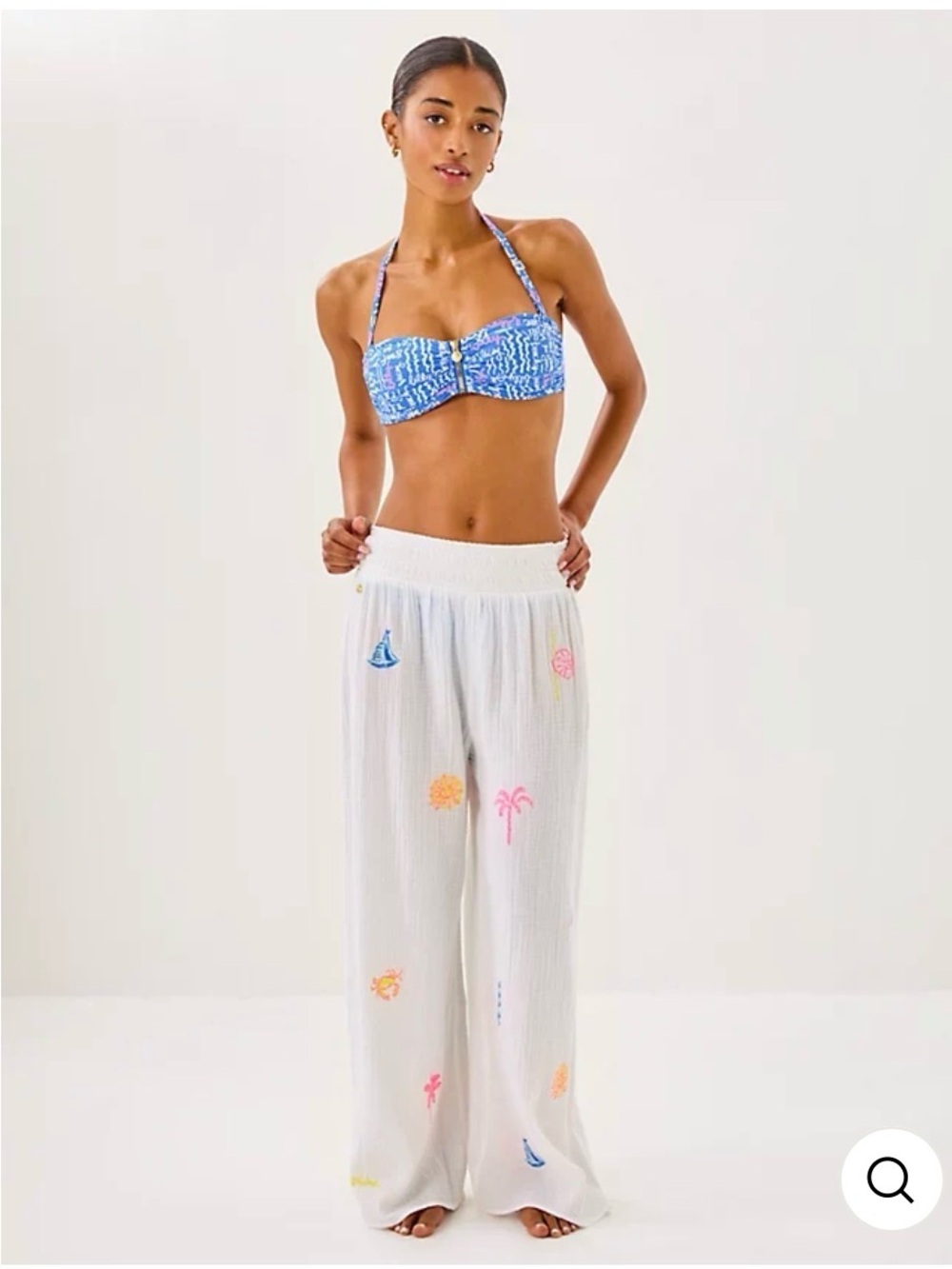 Lilly Pulitzer, NWT Enzo, embroidered pants, resort Waite beachcomber sz small